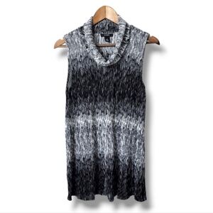 Alfani Ombre Plum Line Cowl Neck Ribbed Sleeveless Blouse |  Medium